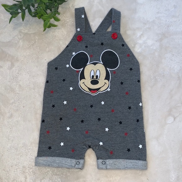 Disney Other - Disney Baby 6-9M Gray Overalls Shorts EUC
